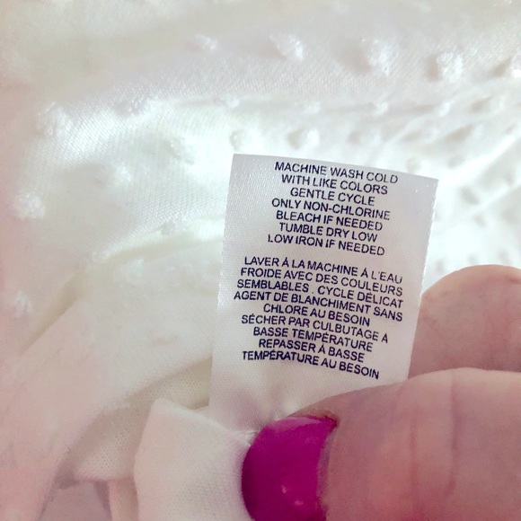 DR2 sz Medium Ramona Ivory Knit Clip Dot Top with Puff Sleeves GUC - Picture 8 of 9